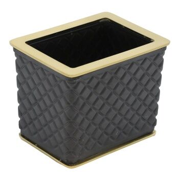 Aksy 8150 Siyah Boyalı Pvd Mat Gold Setüstü Diş Fırçalık D/D/B