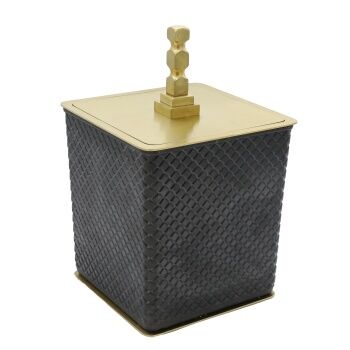 Aksy 8126 Siyah Boyalı Pvd Mat Gold Çöp Kovası D/D/B