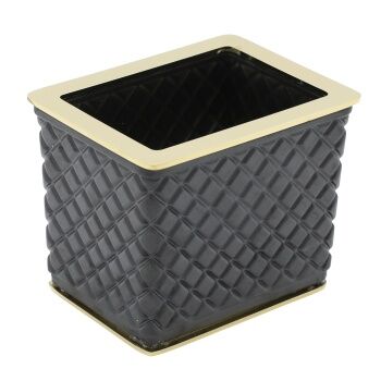 Aksy 8150 Siyah Boyalı Pvd Gold Setüstü Diş Fırçalık D/D/B