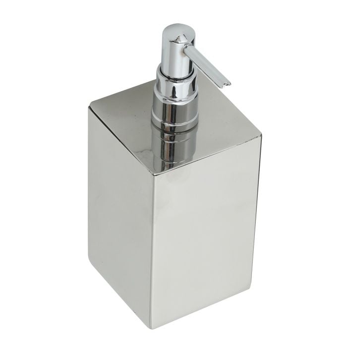 Aksy 8130 Kubıca Metal Sıvı Sabunluk Chrome