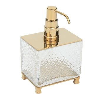 Aksy 8130 Setüstü Sıvı Sabunluk Pvd Gold B Cam