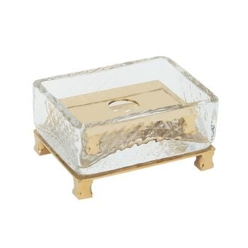 Aksy 8160 Setüstü Sabunluk Pvd Gold B Cam