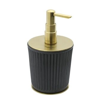Aksy 7430 Pvd Mat Gold Setüstü Sıvı Sabunluk Büyük Model Çizgili Cam S M B