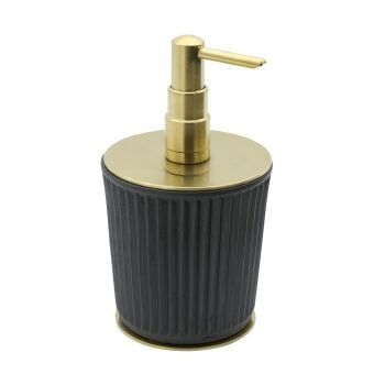 Aksy 7430 Pvd Mat Gold Setüstü Sıvı Sabunluk Küçük Model Çizgili Cam S M B