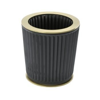 Aksy 7450 Pvd  Mat Gold Setüstü Diş Fırçalık Küçük Model Çizgili Cam S M B