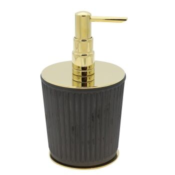 Aksy 7630 Pvd Mat Gold Setüstü Sıvı Sabunluk Büyük Model Çizgili Cam S M B