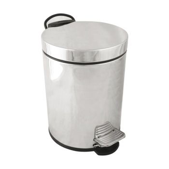 Aksy 2102 Pedallı Çöp Kovası Chrome 12 Lt