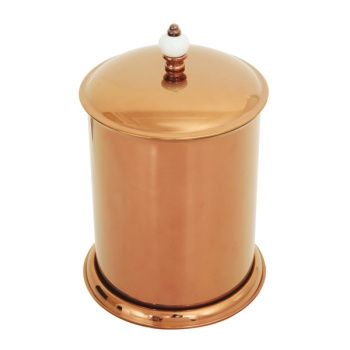 Aksy 8426 Fantasia Metal Çöp Kovası Mat Rose