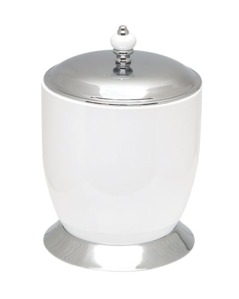 Aksy 8426 Fantasia Porselen Çöp Kovası Chrome