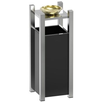 Aksy 1728 Çöp Kovası ve Küllük Pvd Chrome Gold