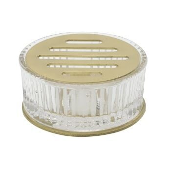 Aksy 1460 Pvd Mat Gold Setüstü Sabunluk Küçük Model Çizgili Cam