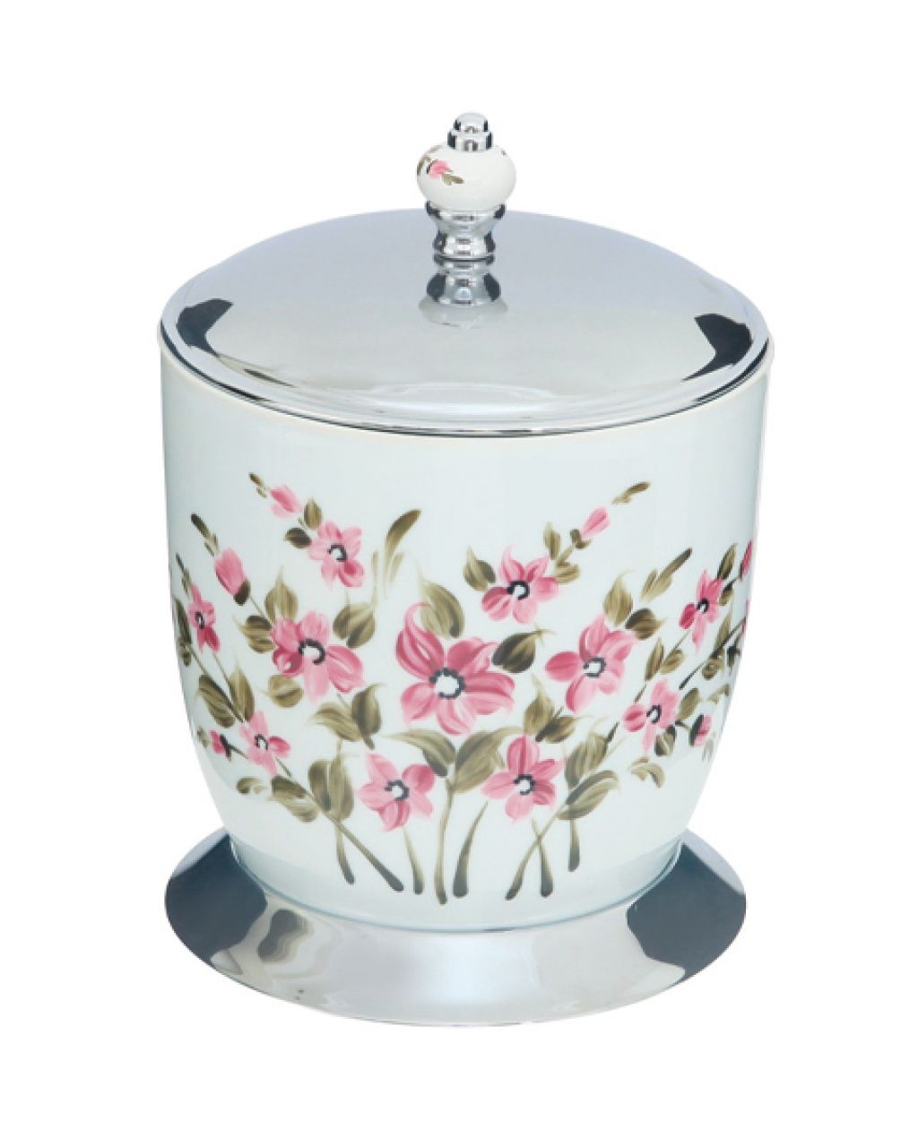 Aksy 8426 Porselen Çöp Kovası Chrome-D