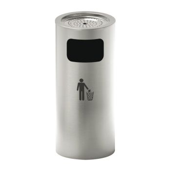 Aksy 1130 Mat Chrome Dış Mekan Çöp Kovası Ve Küllük 30*30*70