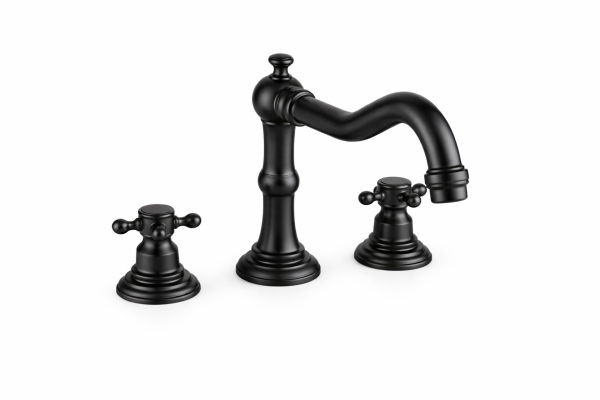 3 Delikli Siyah Lavabo Bataryası