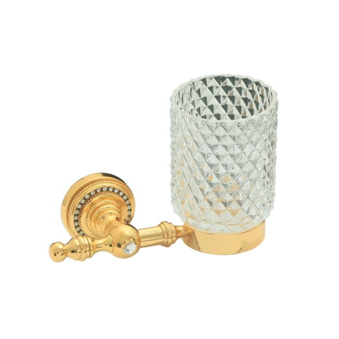 Aksy 7806 Eldorado Montajlı Diş Fırçalık Mat Gold B.Cam