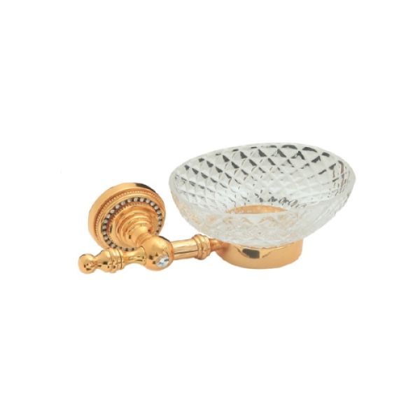Aksy 7807 Eldorado Montajlı Sabunluk Mat Gold B.Cam