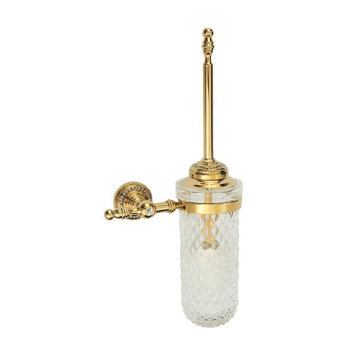 Aksy 7805 Eldorado Montajlı Klozet Fırçası Mat Gold B.Cam
