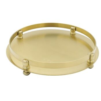 Aksy 4141 Gold Sunum Tepsisi D-M  Metal