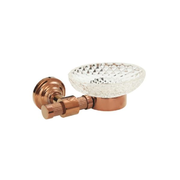 Aksy 5507 Lıne Montajlı Sabunluk Pvd Rose B.Cam