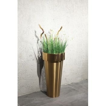 Aksy 1218 Pvd Rose Mat Parlak Saksı 40*40*80