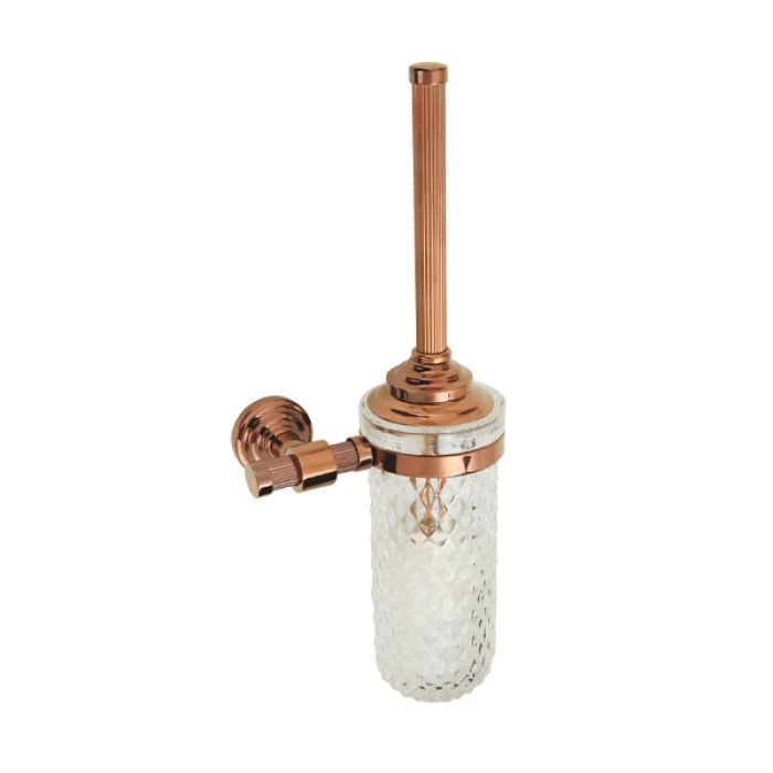 Aksy 5505 Lıne Montajlı Klozet Fırçası Pvd Rose B.Cam