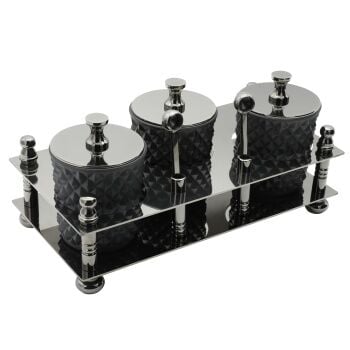 Aksy 0020 Füme Baharat Takımı B/S-M/B Cam