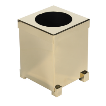 Aksy 1226D Mini Çöp Kovası Pvd Gold Parlak Döner Kapak