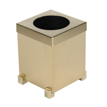 Aksy 1226D Mini Çöp Kovası Pvd Gold Mat Döner Kapak