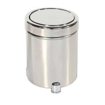 Aksy 1026D Mini Çöp Kovası Chrome Döner kapak