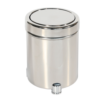 Aksy 1026D Mini Çöp Kovası Chrome Döner kapak