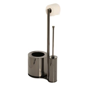Aksy 2426 Füme Çöp Kovalı Kağıtlık Set/3 AA